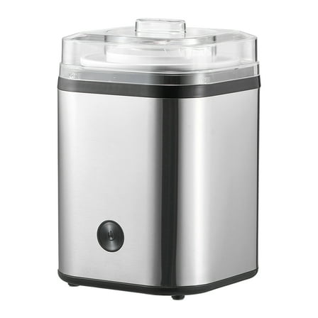 KFFKFF Electric Ice Cream Maker, 2.11 Qt. Capacity, Automatic Frozen Dessert Machine, Easy to Operate and Clean, Durable Stainless Steel Design, Ideal for Homemade Yogurt, Sorbet, Gelato, Silver