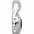 thumbnail image 2 of Sterling Silver Rhodium-Plated Cz And Glass Stone Pendant (16.36 X 9.77) Made In China -Jewelry By Sweet Pea, 2 of 7