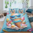 thumbnail image 1 of 3D Ice Cream Printed Comforter Cover Set Children Adult Unique Design Bedding Set Bedroom Decor,Queen (90"x90"), 1 of 5