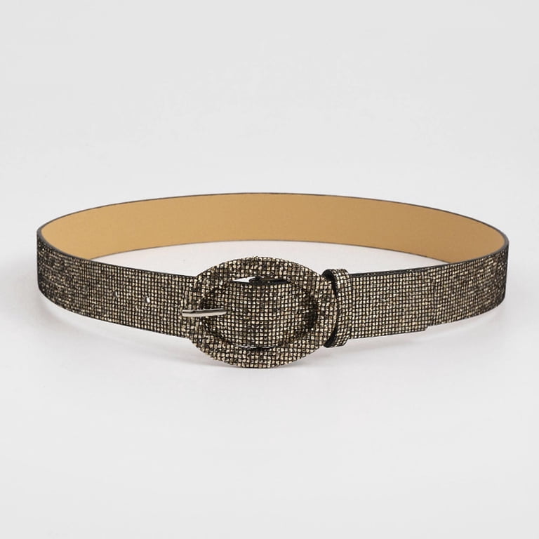Generic Wide women Sequin Sparkly Leather Belt, Stylish  display picture 2
