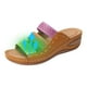 thumbnail image 4 of Amzcrzy Zapatos de mujer,Zapatos de mujer,Zapatillas de mujer, Sandalias romanas informales con plataforma y cuña para mujer, con bloques de color Sandalias Mujer Zapatillas De Casa, 4 of 9