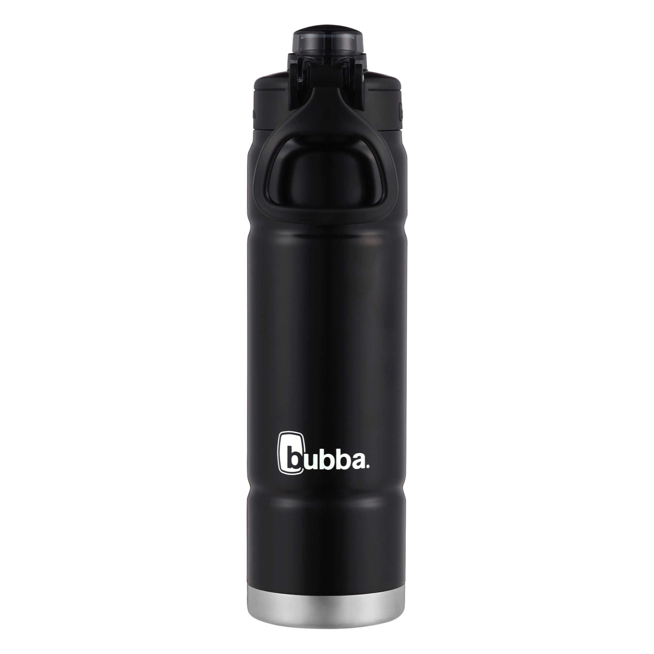 Bubba Trailblazer 24 oz Licorice and Silver Stainless Steel Water Bottle  with Wide Mouth Lid 