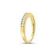 thumbnail image 3 of FB Jewels 14kt Yellow Gold Womens Round Diamond Wedding Channel Set Band 1/4 Cttw Size 9.5, 3 of 4