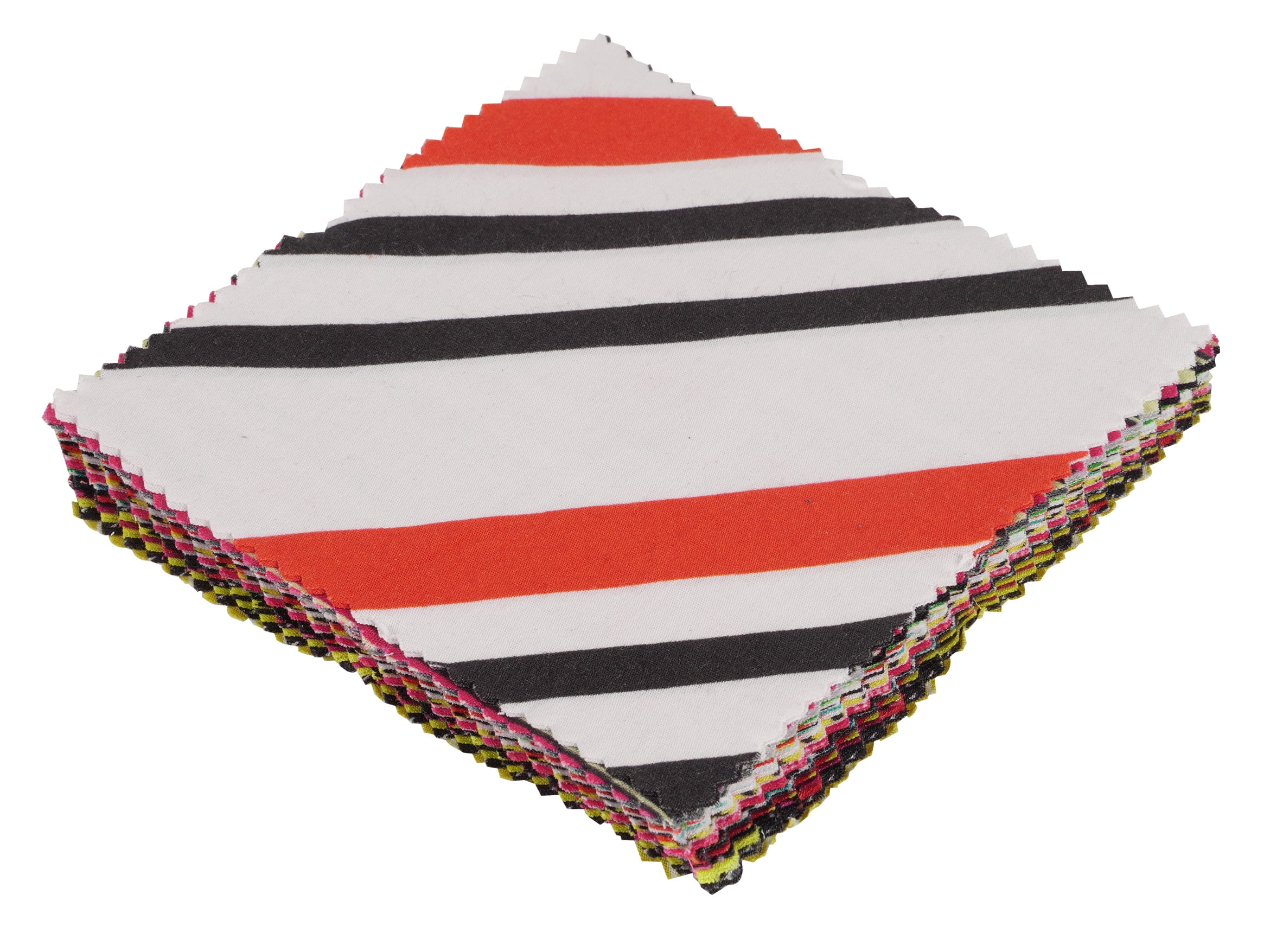 Soimoi Precut 10-inch Stripes Prints Cotton Fabric Bundle Quilting Squares Charm Pack DIY Patchwork Sewing Craft- Multicolor