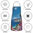 thumbnail image 6 of Fuzoiu Colorful Mediterranean Village Print Kitchen Cooking Aprons,Kitchen Cooking BBQ Aprons,Chef Apron with 2 Pockets for Men Women,Art Aprons for Painting Pottery Ceramics, 6 of 7