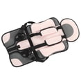 thumbnail image 4 of Asiento de seguridad para niños, asiento portátil para coche, plegable, con correa ajustable, accesorios de viaje, asiento protector, color rosa, 4 of 14