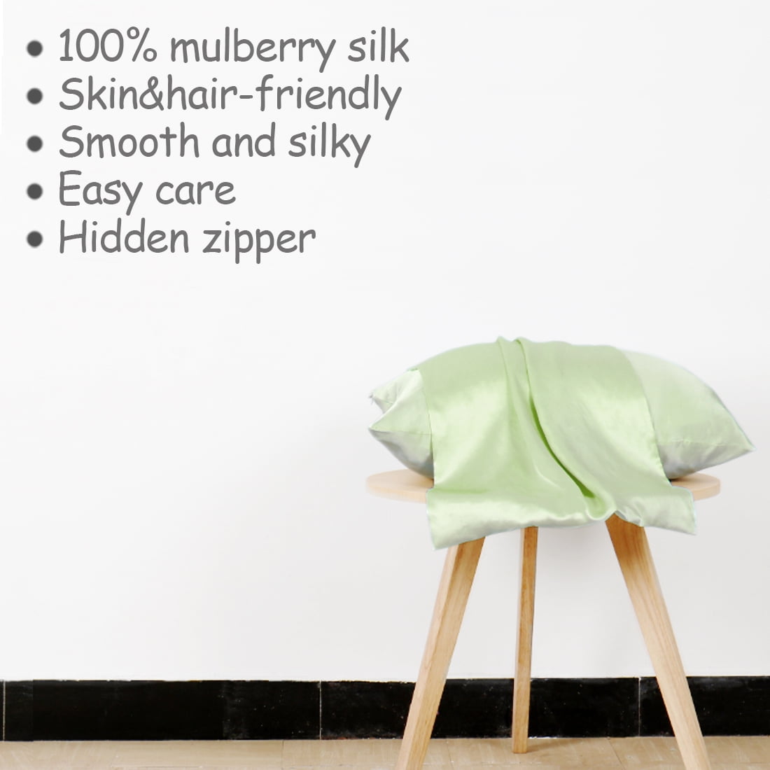 Unique Bargains 100% Mulberry Silk Pillowcase Set of 2, Queen Size