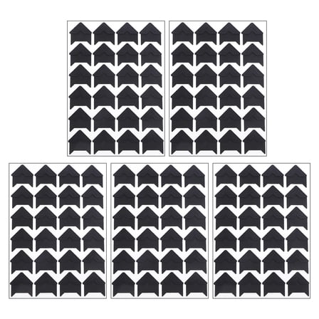 120 Pcs Scrapbook Picture Corners White Photo Gold Stamping Black
