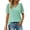 Light Green, variant on MOSHU Summer Womens Tops Dressy V Neck Blouses for Women Swiss Dot Puff Sleeve Shirts