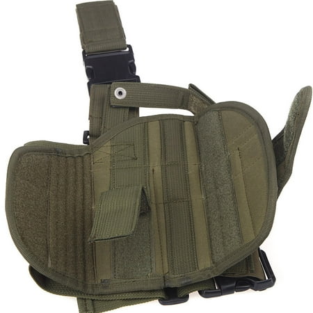 Outdoor Hunting Tactical Puttee Thigh Leg Pistol Gun Holster Pouch Wrap-around Army