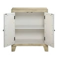 thumbnail image 5 of Gzxs Vintage Buffet Cabinet with 2 Mirrored Carved Doors, Accent Console Cupboard for Entryway, Bedroom, Living Room, 28"L x 15"W x 32"H (Antique White), 5 of 8