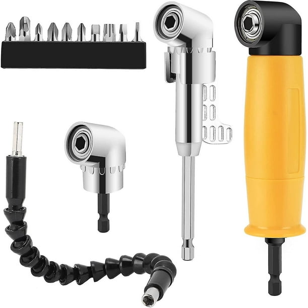 Right Angle Drill Attachment Kit Flexible Drill Extension Right Angle Drill  Adapter 
