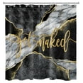 thumbnail image 2 of HVEST Marble Get Naked Shower Curtain Black Gold Marble Texture Abstract Shower Curtains for Bathroom Funny Quotes Modern Bathroom Decor, Polyester Fabric Bath Curtain with Hooks, 70x69 Inches, 2 of 6