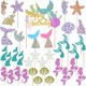 thumbnail image 1 of 36 piezas de decoración para tartas con purpurina, diseño de sirena, de Wootkey, para decoración de fiestas, 1 of 7