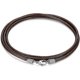 thumbnail image 1 of Collar de cordón de cuero con cierre, collar de cuerda trenzada de 16 a 24 pulgadas para hombres y mujeres, cierre de acero inoxidable 316l, collar de cordón de cuero negro de 2 mm, marrón - 18 pulgad, 1 of 4