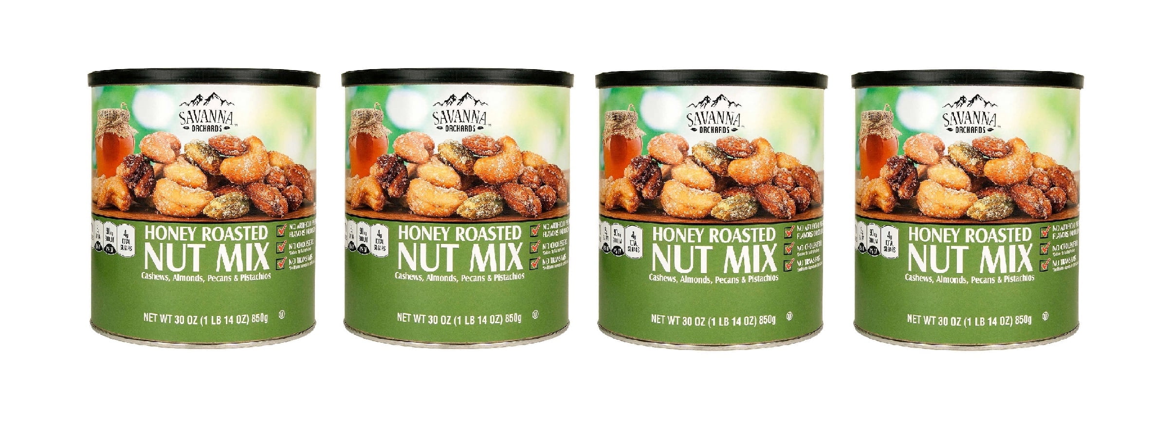 2 Pack Savanna Orchards Honey Roasted Mix - Cashews, Almonds