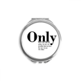 thumbnail image 1 of Inspirational Quote About Life By T.S. Eliot Hand Compact Mirror Round Portable Pocket Glass, 1 of 3