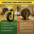 thumbnail image 5 of Bronze Birdcage Hotel Luggage Cart, 1500 lbs Bellman Trolley with 8" Silent Wheels and 41"x24" Platform – BERPET, 5 of 8