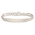 thumbnail image 4 of Auriga Fine Jewelry 925 Sterling Silver Figaro Link Id Bracelet 8.5inch for Women, 4 of 6