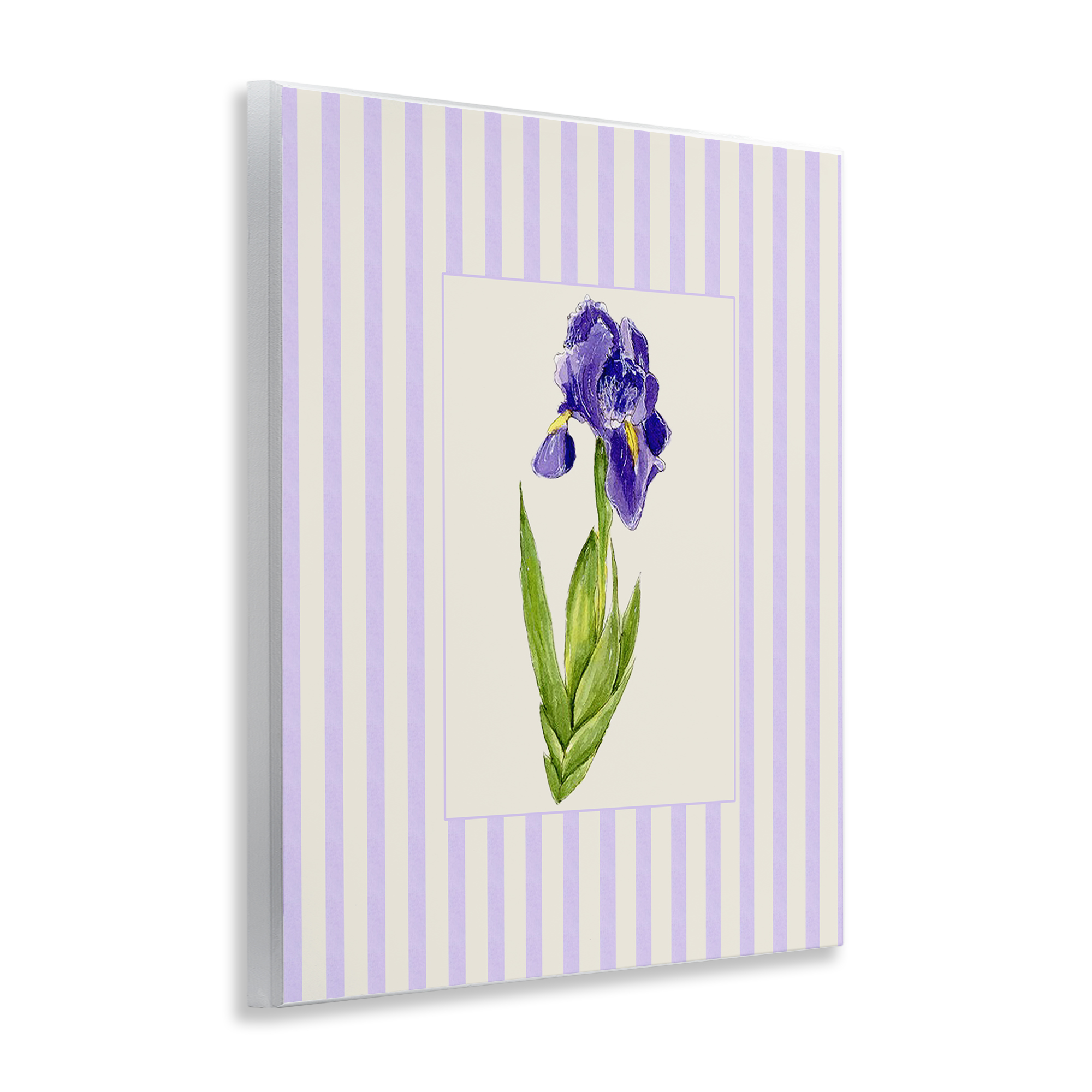 Purple Stripe Iris Wall Plaque Art, design by Lisa Wehmeyer