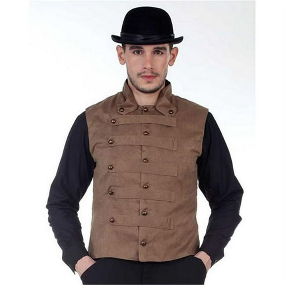 The Pirate Dressing C1337 Baker Street Suede Vest- Large