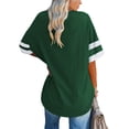 thumbnail image 3 of Sherrylily Women Oversized T Shirts Loose Half Sleeve Tee Color Block Casual Tops S-2XL, 3 of 3