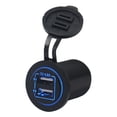 thumbnail image 3 of Dual USB Charger Socket Waterproof Power Outlet 4.8A/5V LED Indicator for 12/24V Car RV Boat ATV Marine Motorcycle, 3 of 8