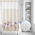 thumbnail image 2 of No Hook Shower Curtain, Spring Floral Shower Curtains for Bathroom with See Through Top Window, Farmhouse Summer Botanical Flowers Waterproof & Washable Bath Curtain Stand Up Stall 36"x72", 2 of 9
