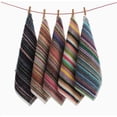 thumbnail image 2 of Mouchoir & Ensemble de Serviettes, Doux, Absorbant, Rayé, Polyvalent, pour Enfants, Service de Thé, Nettoyage, Réutilisable, Élégant, 2 of 8