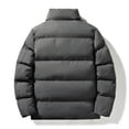 thumbnail image 4 of AnuYalue Men's Big and Tall Jacket Soft Quilted Packable Stand Collar Down Jackets Fashion Full Zip Winter Coat Outdoor Long Sleeve Outerwear, 4 of 5
