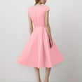thumbnail image 4 of MGCWSH Women Short 1950s Retro Vintage Cocktail Party Swing Dresses Pink M, 4 of 4