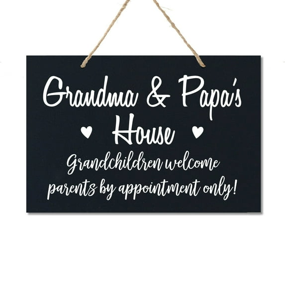 Inspirational Grandparent Wall Hanging Sign 8x12 - Grandchildren Welcome