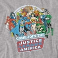 thumbnail image 2 of DC Join The Justice League Women's T Shirt, Athletic Heather, Medium, 2 of 6