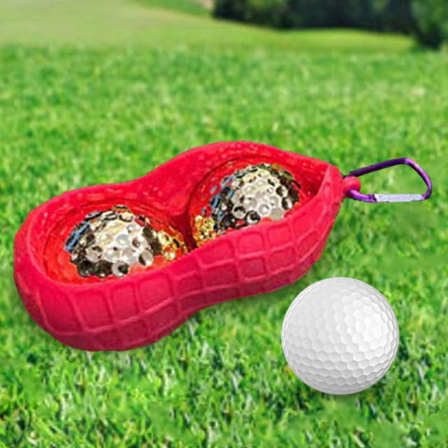 Bolsa porta pelotas de golf Bolsa de transporte Capacidad para 2 pelotas de golf Agujeros dobles Cubierta para pelotas de golf Rojo Sharpla Titular de la pelota de golf