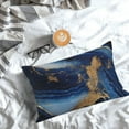 thumbnail image 5 of Sikiie Navy Blue Marble Pillow Covers, Throw Pillow Case Cushion Covers,Cushion for Bedroom,Couch,Home-14"x20", 5 of 6
