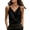 Black, variant on Halter Tops for Women Sleeveless 2026 Solid Draped Blouse Simple V-Neck Top Fashion Black XXL