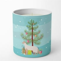 Carolines Treasures CK4591CDL 3.75 x 3.25 in. Unisex Colorpoint Longhair No.2 Cat Merry Christmas 10 oz Decorative Soy Candle