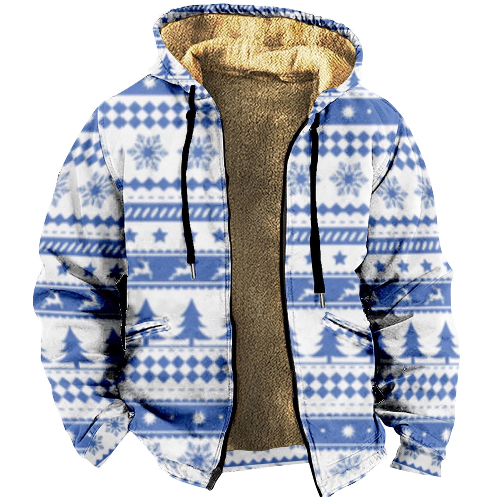 EHQJNJ Men's Down Jackets and Coats with Hood Christmas