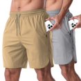 thumbnail image 1 of Pantalones cortos CANGHPGIN Running Athletic de 7 pulgadas de secado rápido con bolsillos, 2 unidades, 1 of 8