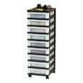 thumbnail image 7 of IRIS 9-Drawer Narrow Plastic Storage Drawer Cart with Organizer Top, Black, 7 of 7