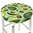 thumbnail image 3 of Bingfone13 Inch Padded Round Bar Stool Cover Cushion With Elastic Fabric Round Chair Seat - Avocado With Seeds, 3 of 7