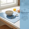 thumbnail image 5 of REGALWOVEN Rustic Placemats Set of 6 Polyester Placemats for Dining Table Decor Indoor Outdoor Washable Kitchen Table Mat Wipe Clean Sky Blue 18*12in, 5 of 5