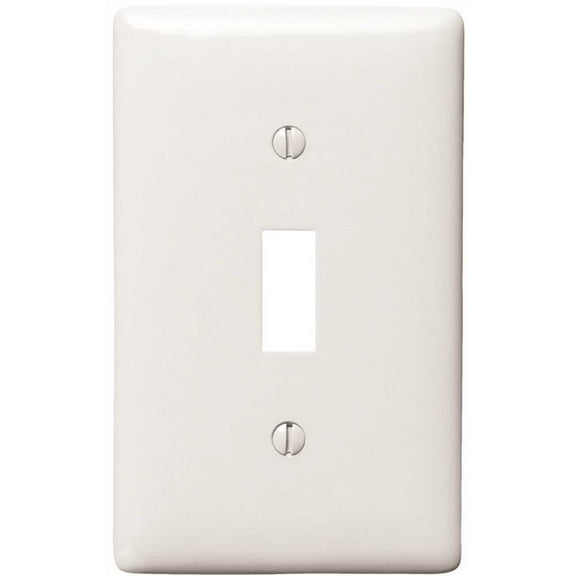 HUBBELL WIRING PJ1W 1-Gang White Medium Size Toggle Wall Plate
