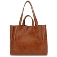 thumbnail image 2 of Women Large Capacity Tote Bag for Women, PU Leather Shoulder Handbag Work Tote Bag with   Travel Bag Computer Bag for Office Travel, 2 of 8