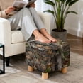 thumbnail image 4 of TSOVTHRID Forest Camo Hunting Print Ottoman Cover Square Stretch Footrest Stool Cover Washable Footstool Ottoman Slipcover with Elastic Bottom for Home Decoration, 4 of 7