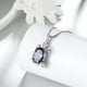 thumbnail image 4 of Juwaliy Turtle Collar Arco Iris Místico Topacio Collares 925 Sterling Silver Dije Joyería de Cristal Mujeres Hija Esposa Madre Navidad Regalos de Cumpleaños para Ella, 4 of 8