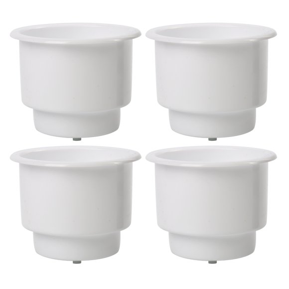 Soporte para vasos de plástico marino, hecho en color blanco (4 unidades)