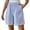 Blue, variant on cocolona Womens Summer Casual Striped Lounge Shorts Elastic Waist Straight Wide Leg Beach Shorts with Pockets
