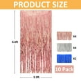 thumbnail image 4 of TICKJOY 10 Pack Foil Curtain Backdrop – 3.3x6.6ft Metallic Foil Fringe Curtains Photo Booth Tinsel Backdrop for Birthday Wedding Baby Shower Bachelorette Christmas Halloween Party Decorations, 4 of 6