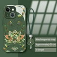 thumbnail image 3 of Dunhuangs Lotus Lanyard Hard Case for iPhone 17/16/15/14/13 Pro Max, Curranet Phone Case,All-Inclusive Lens Design Phone Cover, 3 of 6